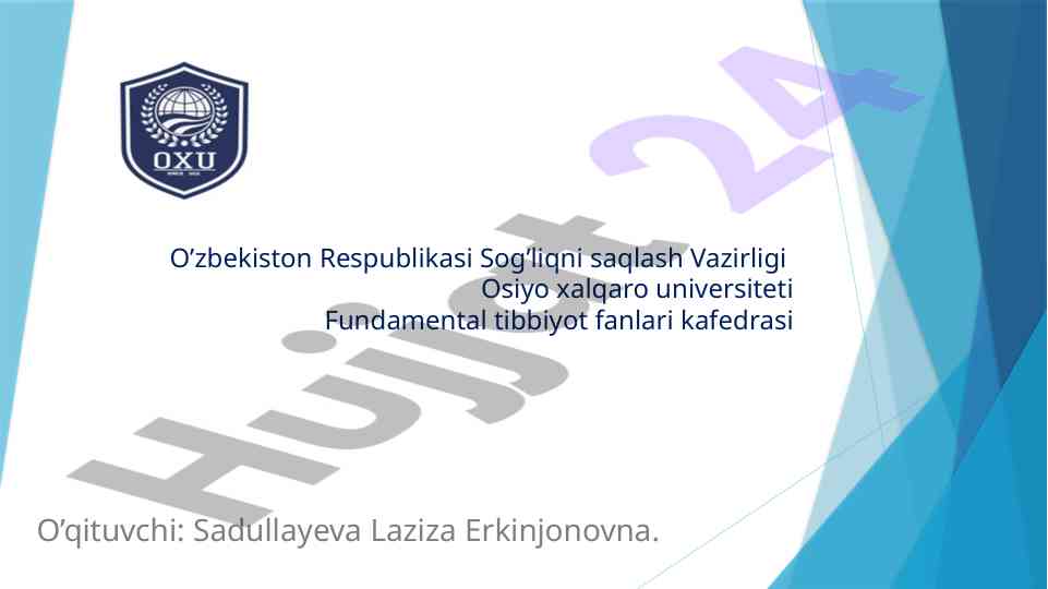 Xirurgiya qabul bo'limi tuzilmasi va vazifalari