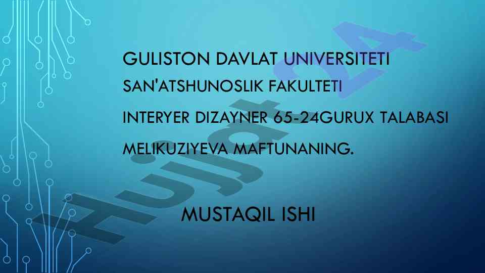 Zamonaviy multimedia dasturlari haqida mustaqil ish