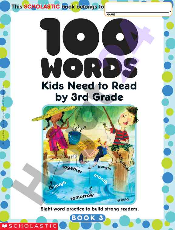 100 words kids need to read by 3rd grade