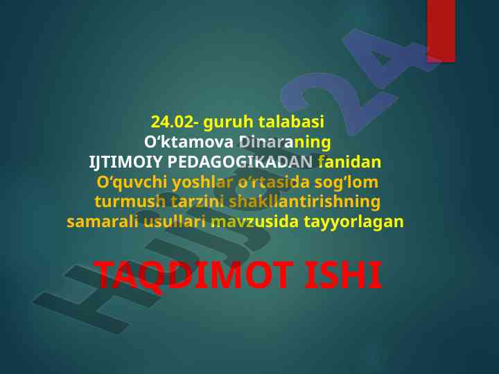 Yuqtirishning samarali usullari yoshlar o'rtasida