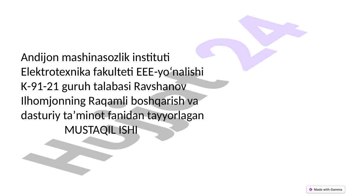 Real vaqt modulini dasturiy boshqarish asoslari