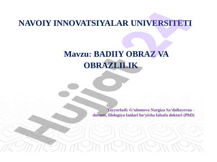 Badiy obraz va obrazlilik tadqiqotlari