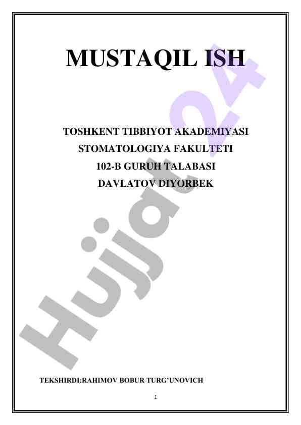 Qon aylanish sistemasining modellari tahlili