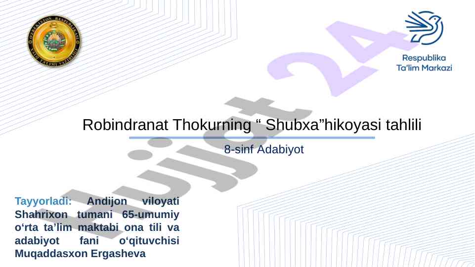 Shubxa hikoyasi tahlili tushunchalar tahlili