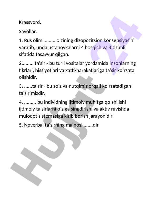 Inson fikrlari va ta'sirlarga ta'sir ko'rsatish