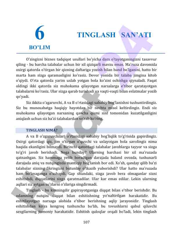 Biznes tadqiqot usullari va talabalar muammo
