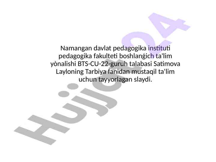 Ta'lim muassasasining ota-onalar bilan ishlash shakllari