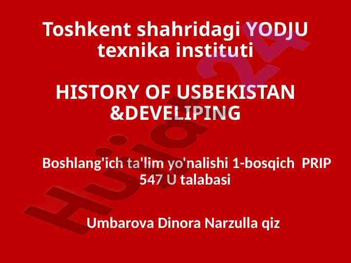 History of uzbekistan and developing education