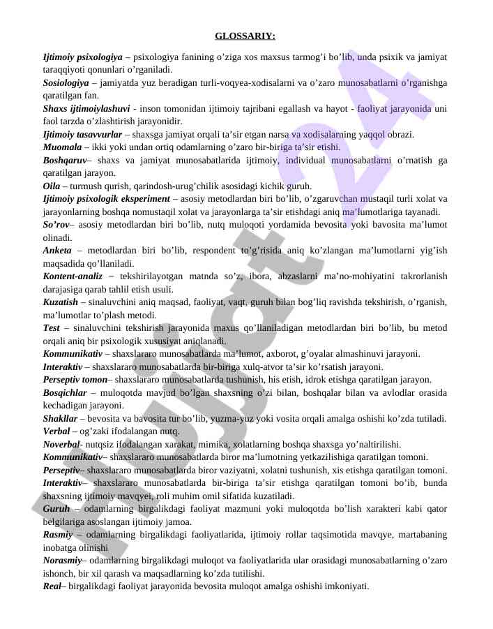 Ijtimoiy psixologiya va sosiologiya haqida umumiy ma'lumot