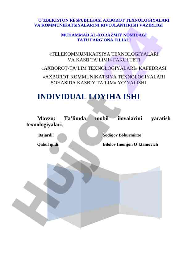 Ta’limda mobil ilovalarini yaratish texnologiyalari