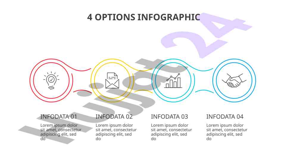 Infographic overview of 4 options process