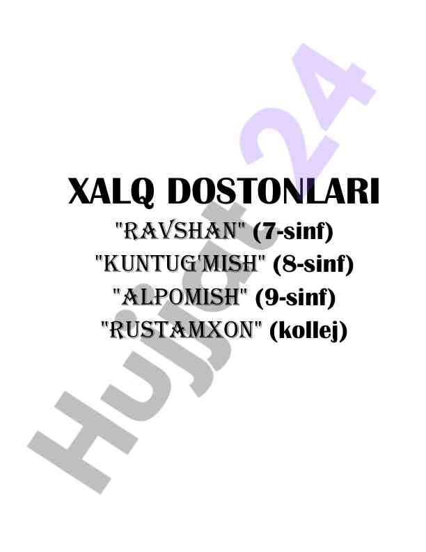 Xalq dostonalari hikoyalari va ularning qadri