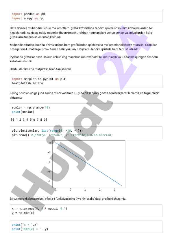 Data science muhandisi uchun gra¦klar bilan ishlash