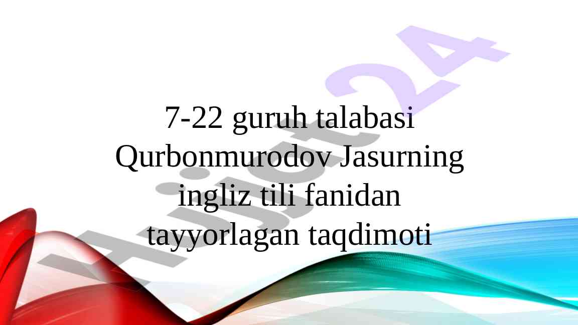 Ekonomik o'zgarishlar taqdimoti
