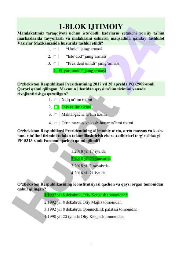 Ijimoiy ta'lim tizimlarining rivojlanishi savollari