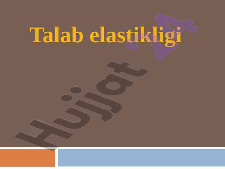 Talab va taklif modeli: bozor muvozanati analizi