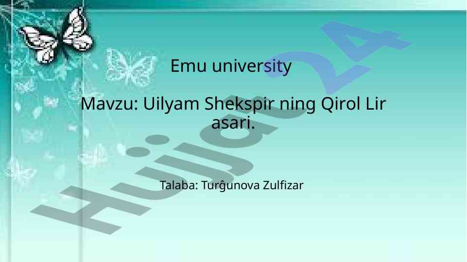 Qirol Lir Asarining Asosiy Qahramonlari