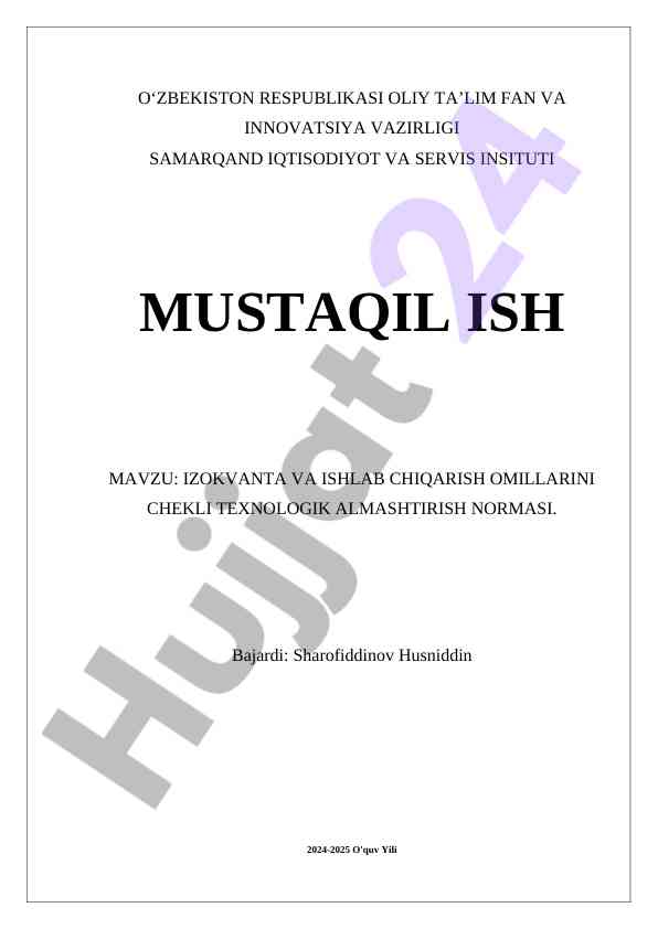 Izokvanta Va Ishlab Chiqarish Omillarini Chekli