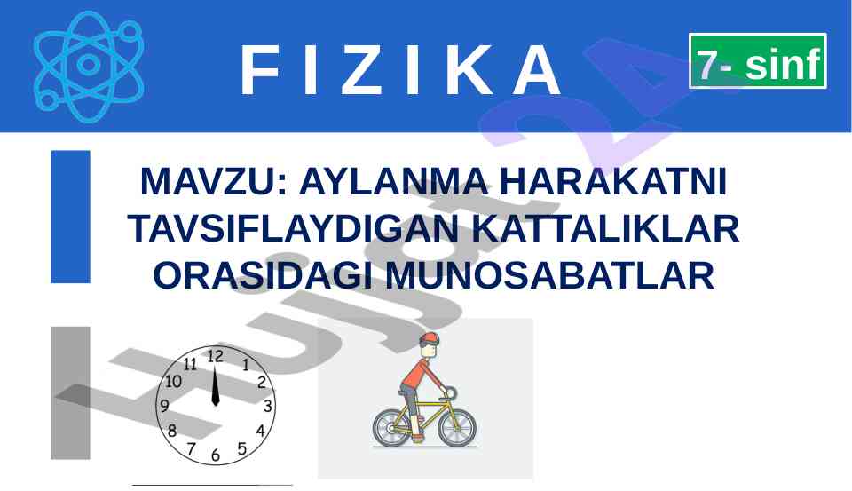 Aylanma harakatni tavsiflaydigan kattaliklar