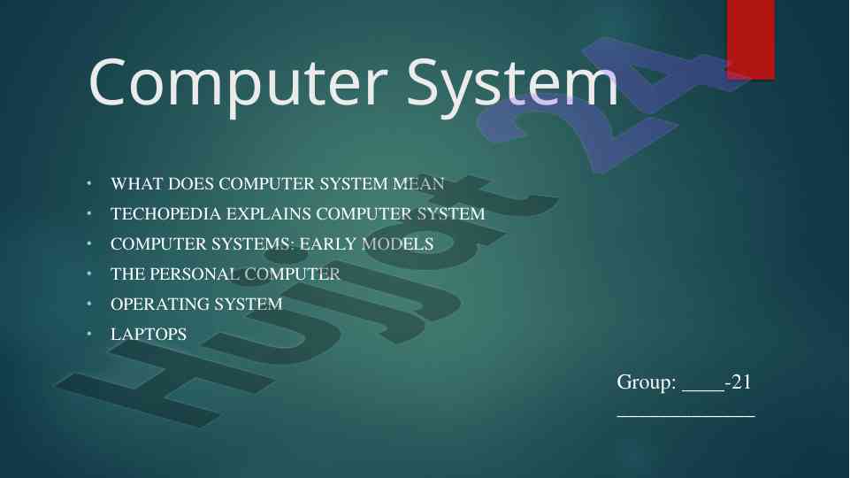 Computer system overview and historical development