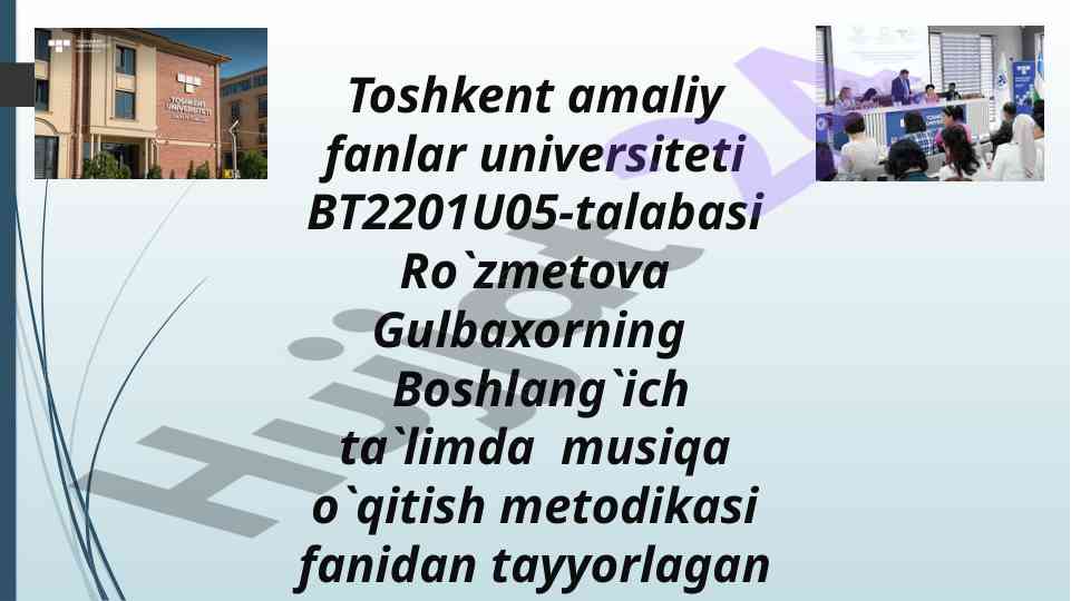 Boshlang'ich Ta'limda Musiqa O'qitish Metodikasi