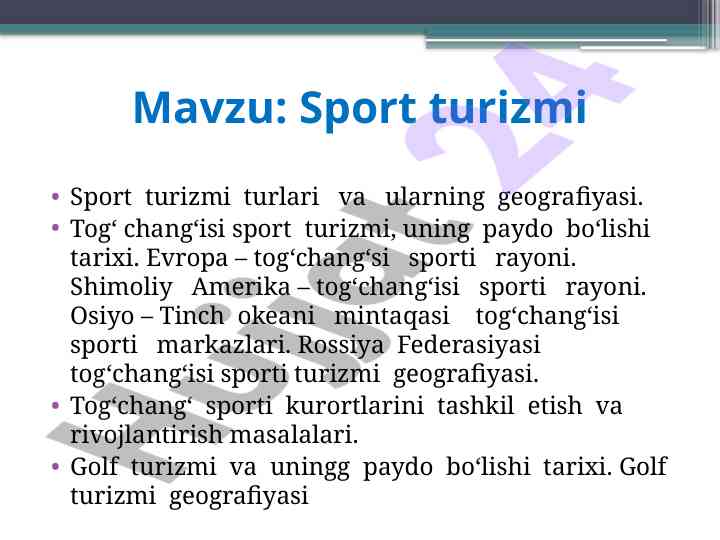 Sport turizmi