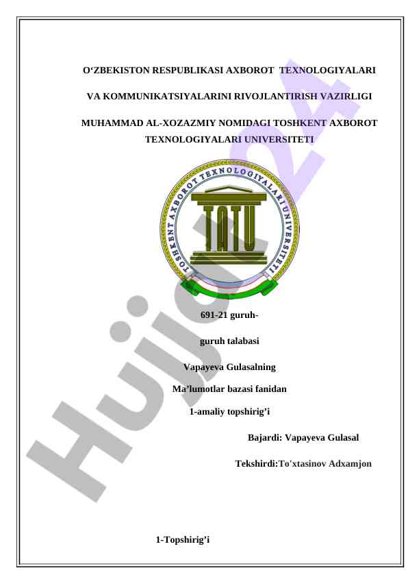 Sql tilida jadvallar yaratish o‘rganish