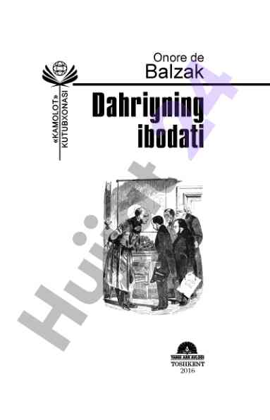 Onore de balzak va uning asarlarining tahlili