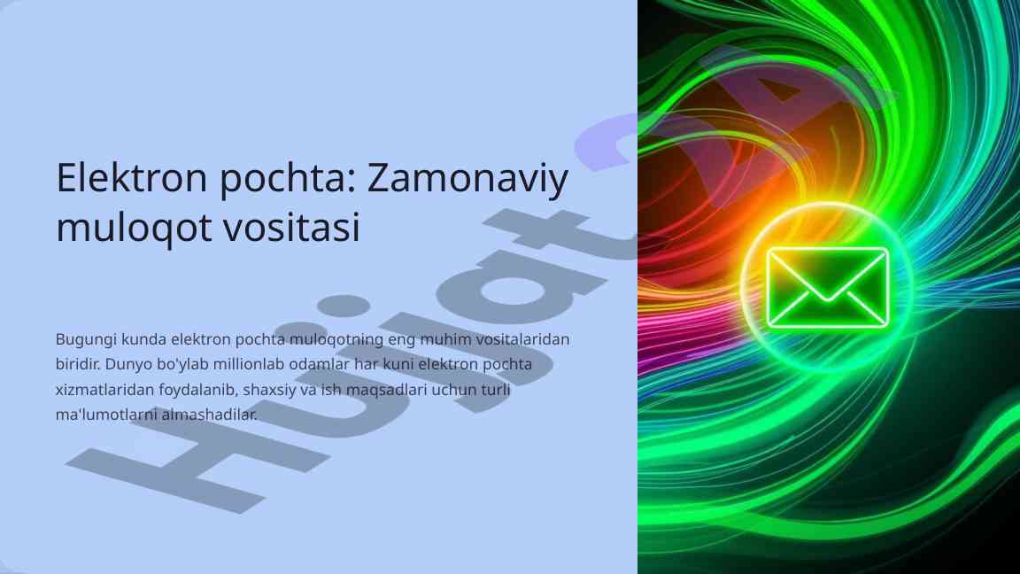 Elektron pochta tarixi va rivojlanishi