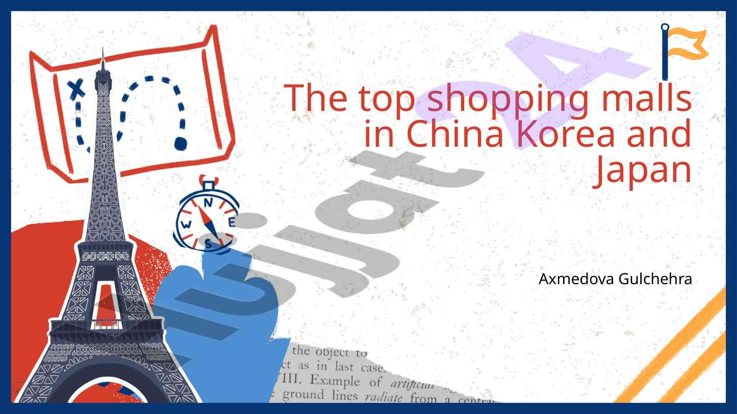 Overview of shopping malls in china korea and japan