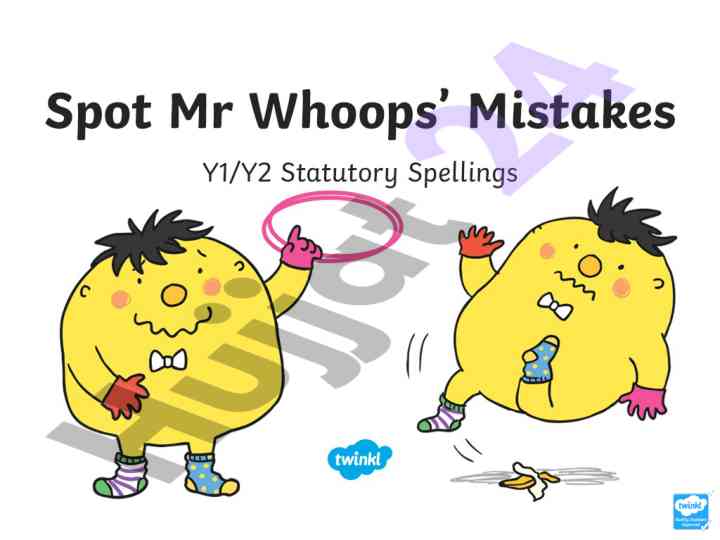 Spot mr whoops’ mistakes activity guide