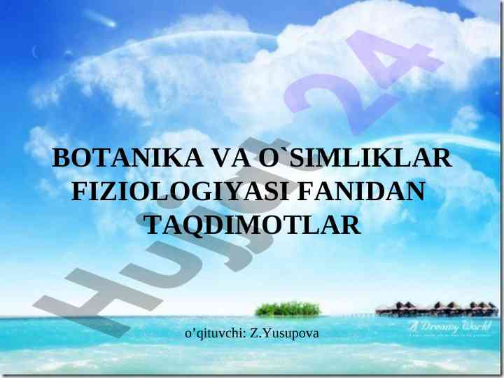 O‘simlik to‘qimalari va ularning ahamiyati