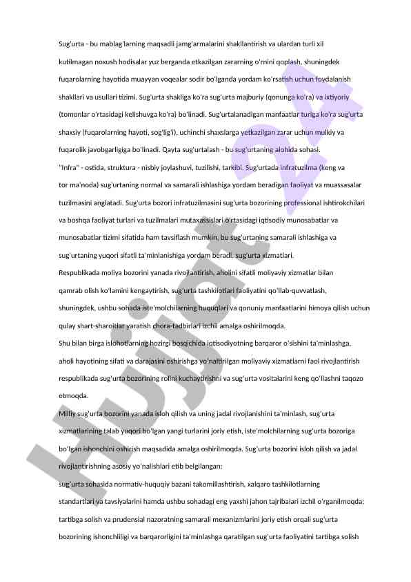 Sug'urta tizimlari: shakllari va usullari