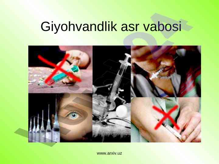Giyohvandlikka qarshi kurash va oldini olish