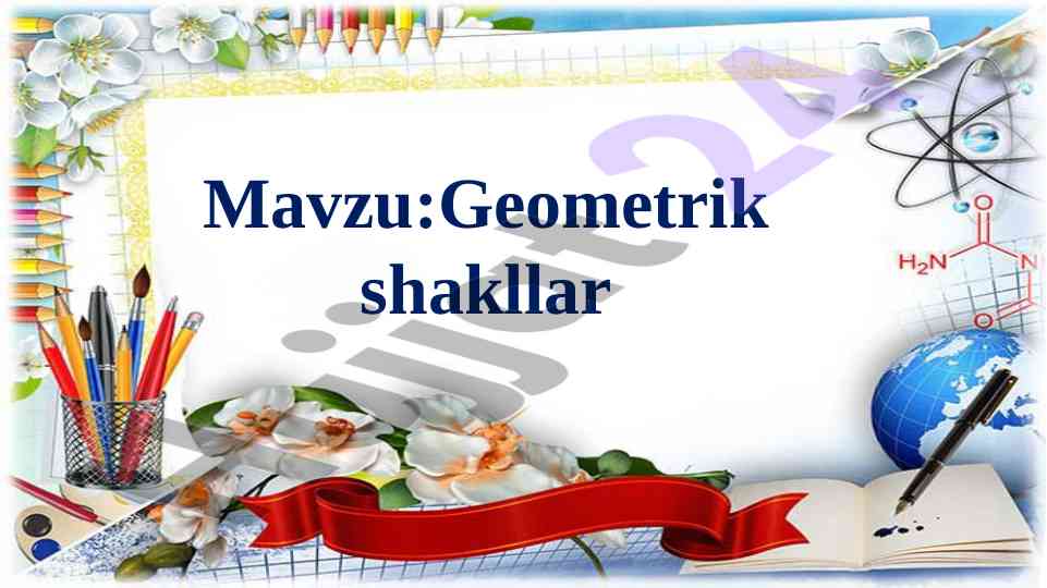 Geometrik shakllar va o`ng qo`l qoidasiga rioya