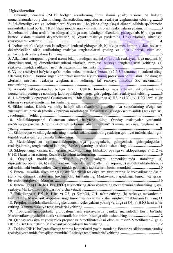 Izobutan reaksiyalari va tavsifi