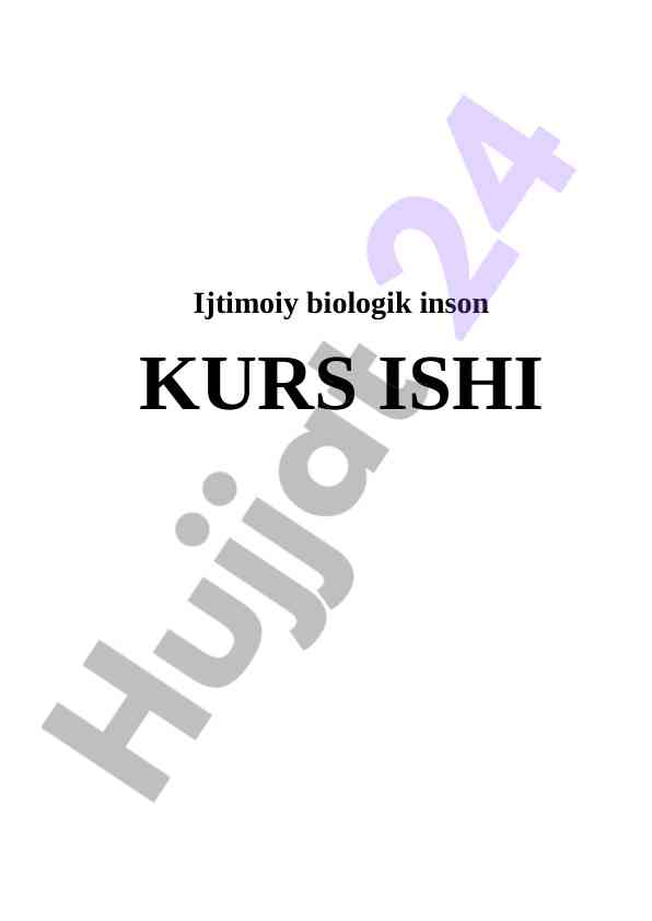 Ijtimoiy Biologik Insonning Rivojlanish Tushunchalari