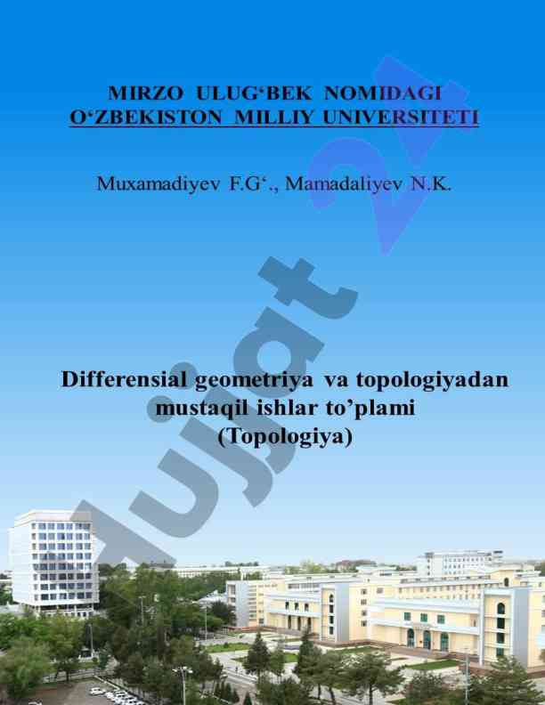 Differensial geometriya va topologiya mustaqil ishlar