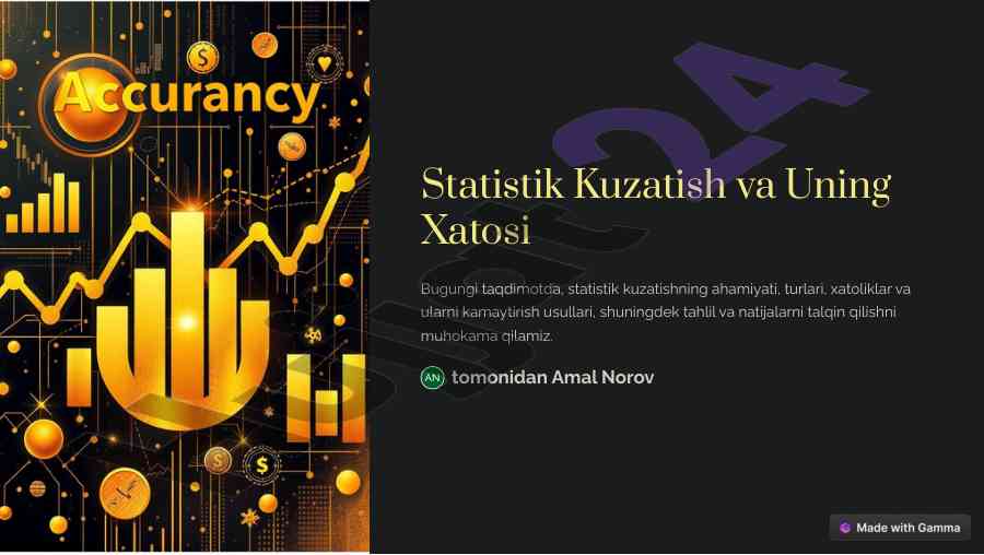 Statistik kuzatish va uning ahamiyati taqdimoti