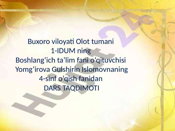 Kuzda kishilar mehnati mavzusida dars taqdimoti
