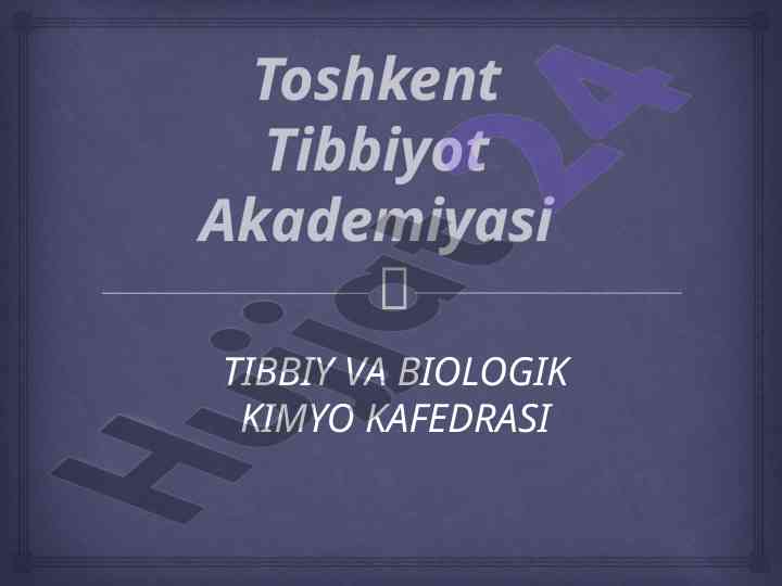 Dag`al dispers sistemalar va yuqori molekular birikmalar