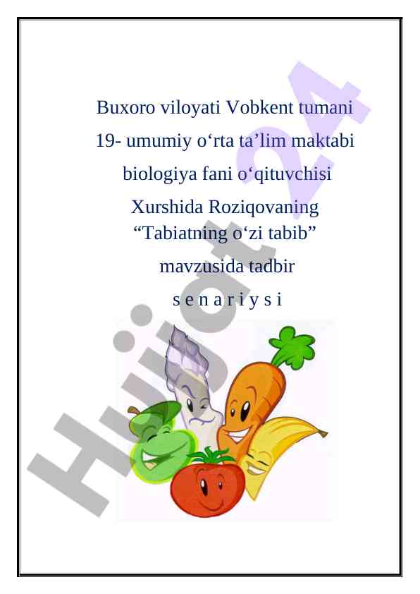 Tabiatning o‘zi tabib: shifobaxsh o‘simliklar mavzusi