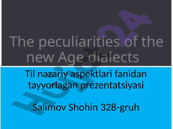 Til nazariy aspektlari fanidan prezentatsiya