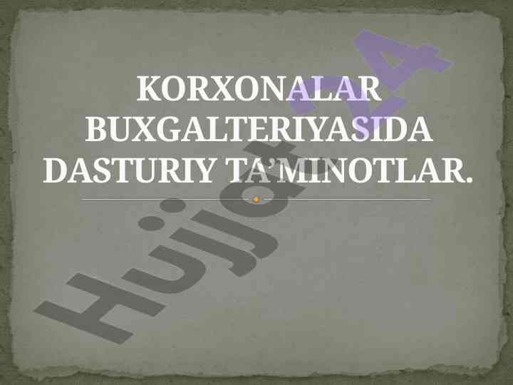Innovatsiyalar marketingi konsepsiyasi buxgalteriyada