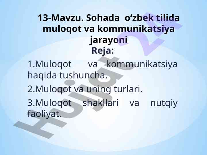 Muloqot va kommunikatsiya haqida tushunchalar