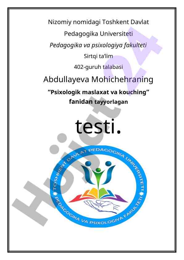 Psixologik maslaxat va kouching testlari