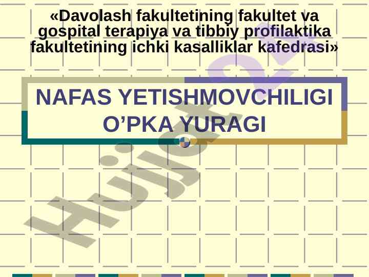Nafas yetishmovchiligi va uning shakllari