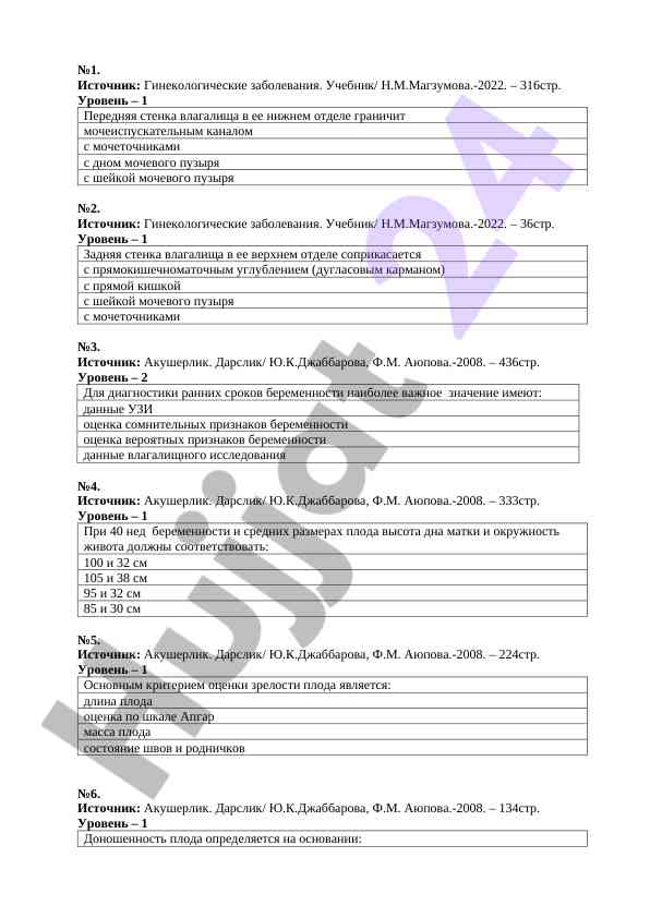 Ginekologik va akusherlik zabonlar bilan tanishing