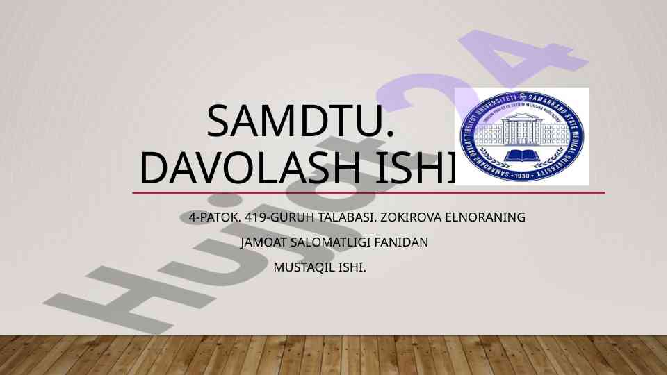 Umumiy amaliyot shifokori uash ishini tashkil qilish