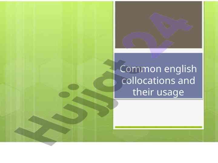 Common english collocations and their usage guide